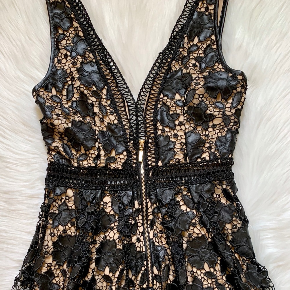 Romeo & Juliet Couture Faux Leather Crochet Dress - Picture 7 of 8